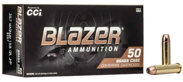 Blazer Brass Ammunition 357 Magnum 158 Grain Jacketed Hollow Point