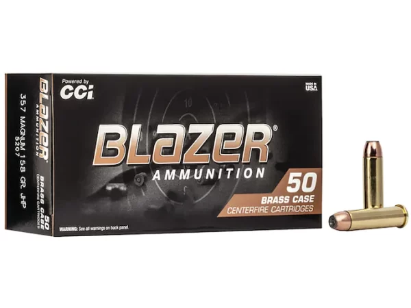 Blazer Brass Ammunition 357 Magnum 158 Grain Jacketed Hollow Point